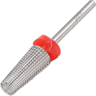 PANA Nail Carbide 5 in 1 Bit - Two Way Rotate use for Both Left and Right Handed - Fast Remove Acrylic or Hard Gel - 3/32" Shank - Manicure, Nail Art, Drill Machine (Fine - F, Silver)