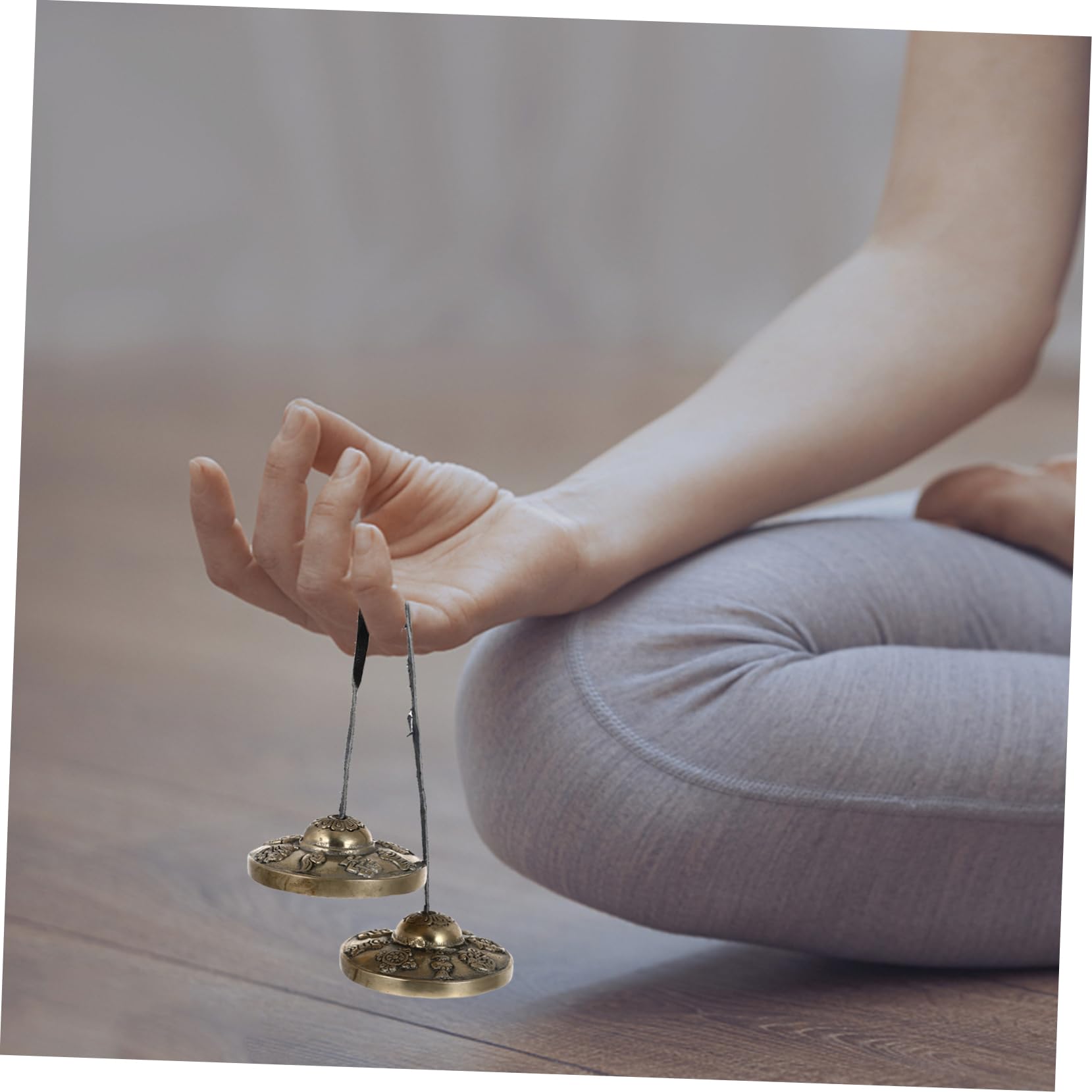 FRCOLOR Tibetische Kupfer Pong Meditation Glocke Handgemachte Klangschalen für Yoga Klangheilung Beseitigung Negativer Energie