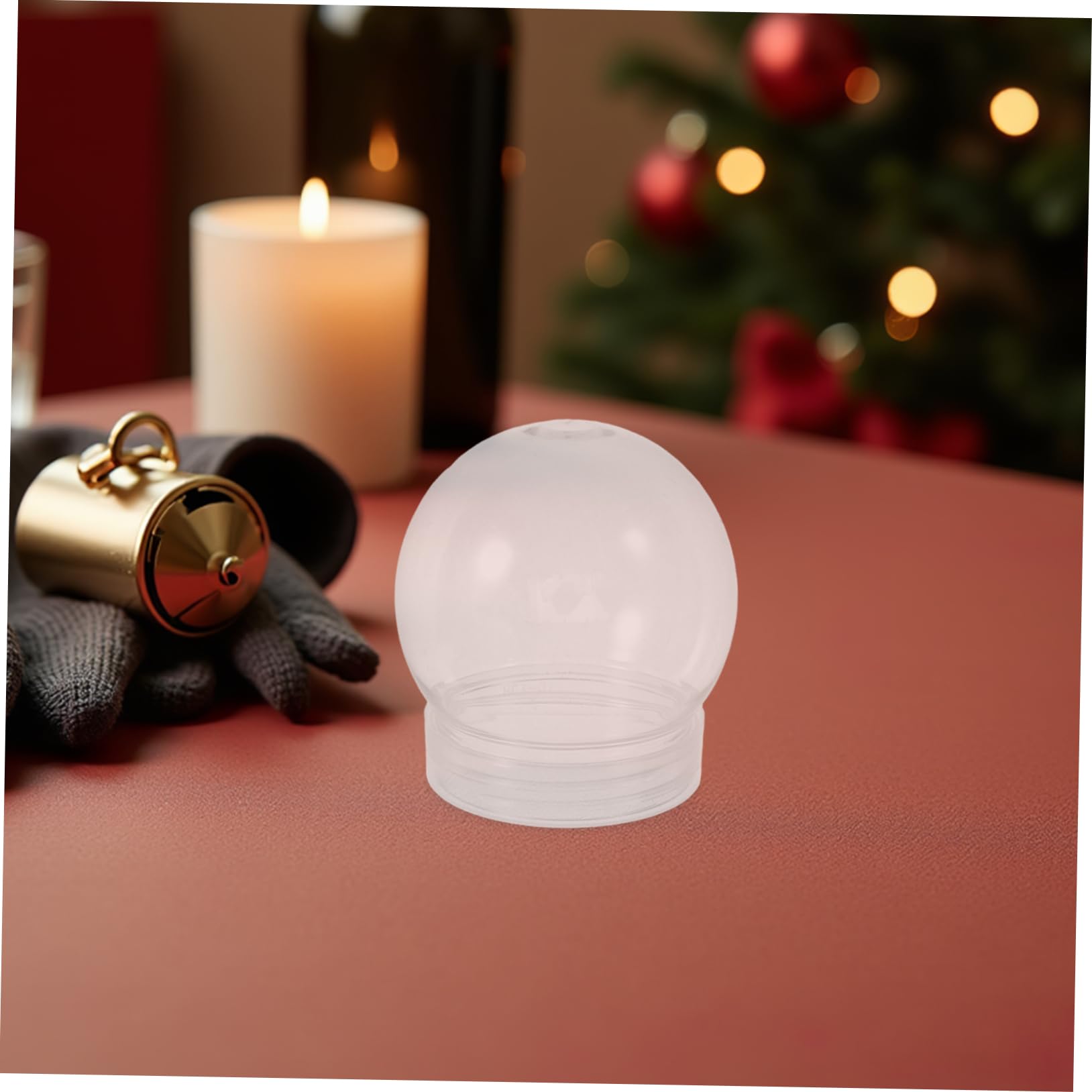 MAGICLULU Bolas Transparentes Capacidad 150ml de Plástico 24 Seguras y Prácticas para Ambientación en Navidad para Manualidades Navideñas DIY