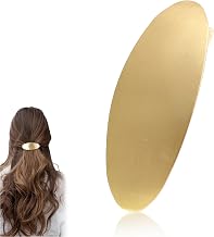 LunarCharm Vintage Oval Hair Claw Large Metal Gold French Wedding Prom Formal Hair Accessories for Women Girls Long Thick Hair, Gold, L, gold