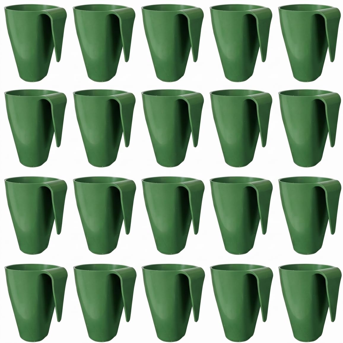Wilafury 20Pcs Strawberry Propagation Cups, Plastic Strawberry Nursery Pots, Lightweight Seedling Pot Hanging for Seedling Rooting & Transplanting, Green, 6x8.5 cm