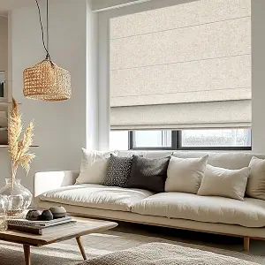 Bringnox Motorized Blinds, Blackout Roman Shades for Windows with App and Voice Control