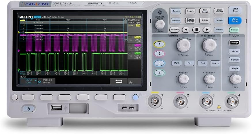 Siglent Technologies SDS1104X-U 100MHz Super Phosphor Digital Oscilloscopes 4 Channels