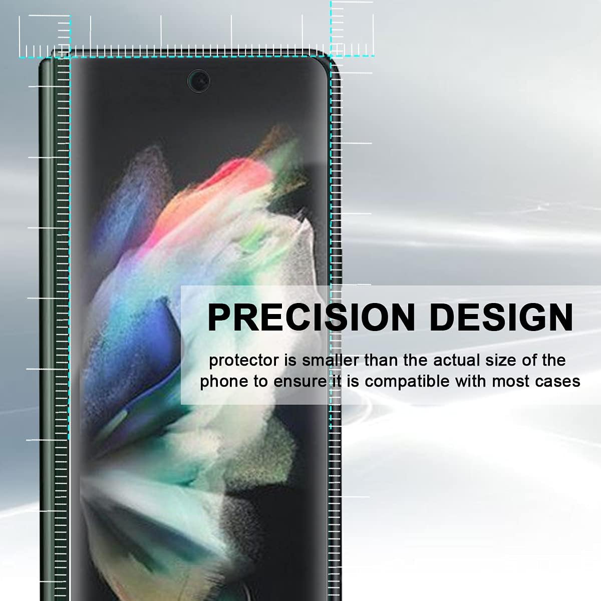 (3 Sets) Ermorgen Full Coverage Protector Compatible For Samsung Galaxy Z Fold 3 5G(Upgraded) High Definition Edge to Edge HD, Anti-Scratch (Lifetime Replacement)