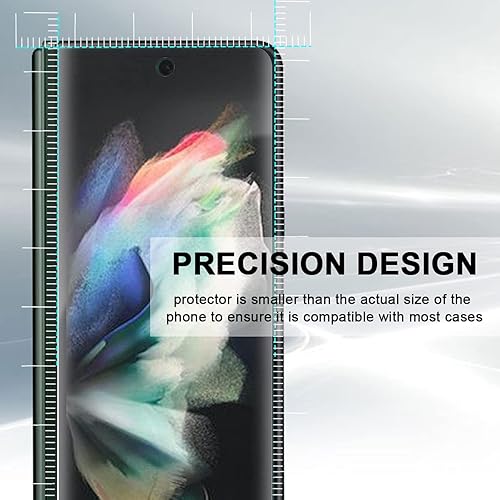Miniatura 6 de Ermorgen (3 juegos) Protector de cobertura completa compatible con Samsung Galaxy Z Fold 3 5G (no vidrio) mejorado de alta definición de borde a