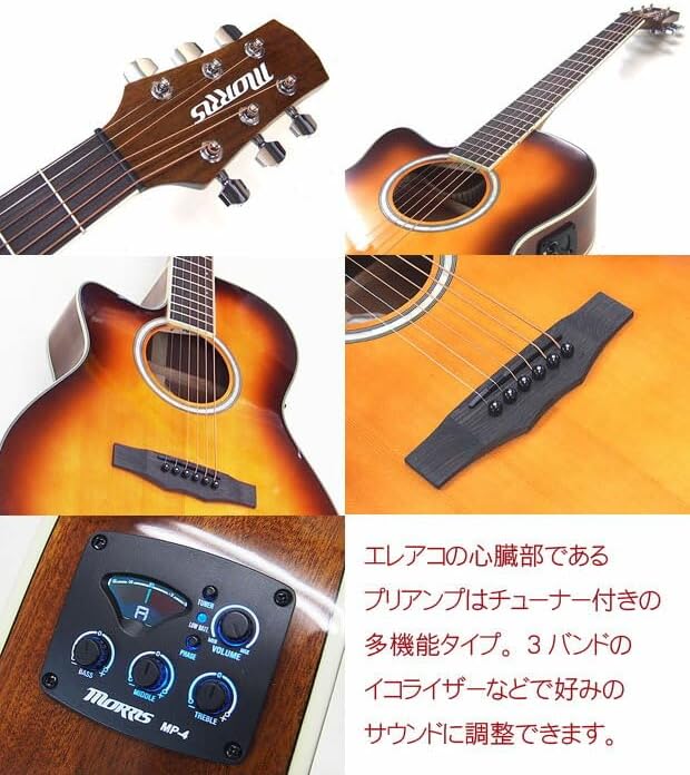 モーリス エレアコ Morris R-011 LH TS アコースティックギター 初心者