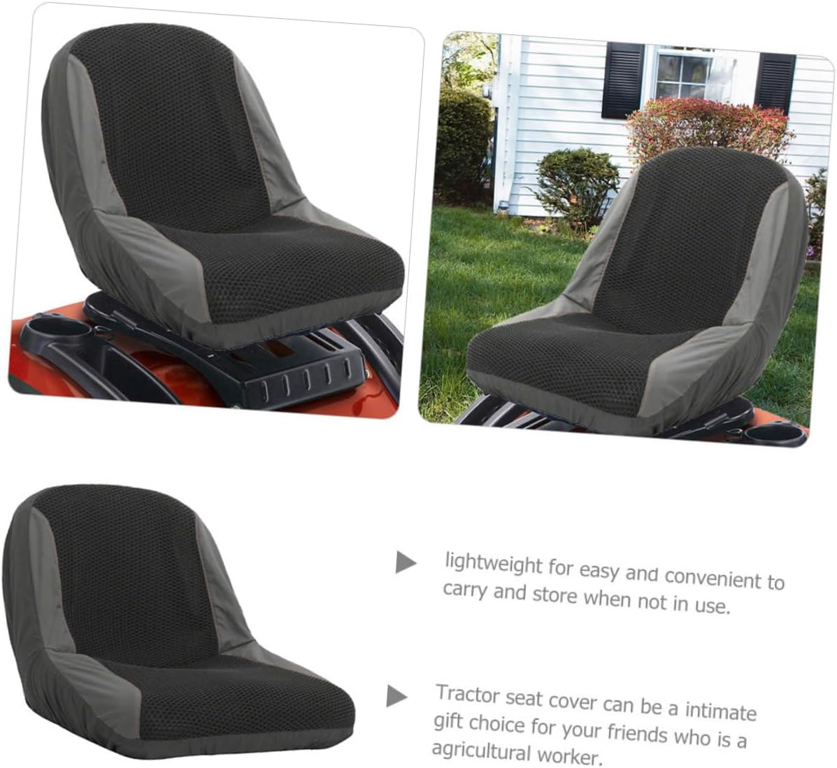 5pcs Lawn Mower Seat Cover Honeycomb Design and Breathable Tractor Fits Riding Mowers Lightweight and Easy to Store