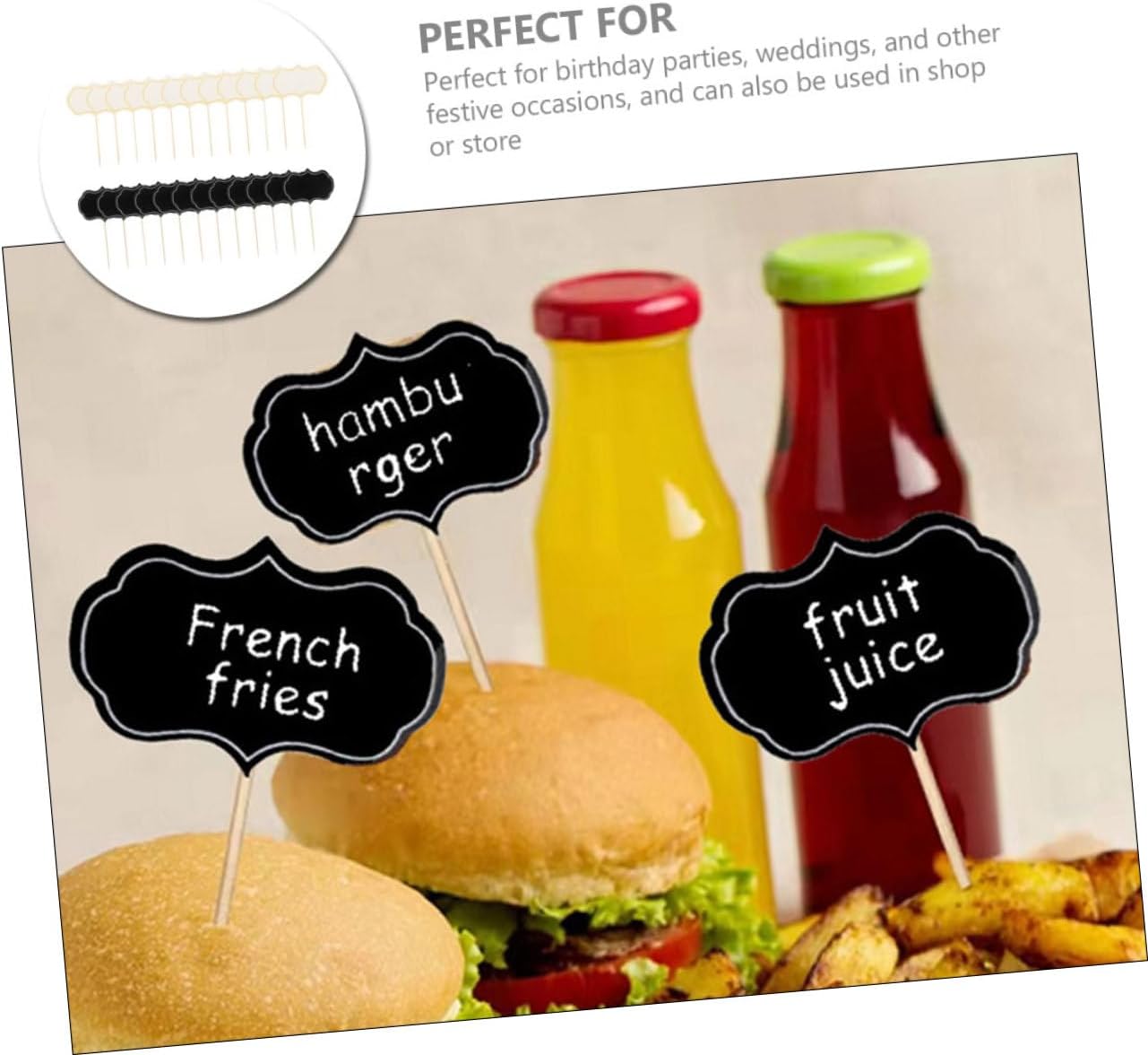 48pcs Blank Toothpick Flags Cheese Markers for Party Buffet