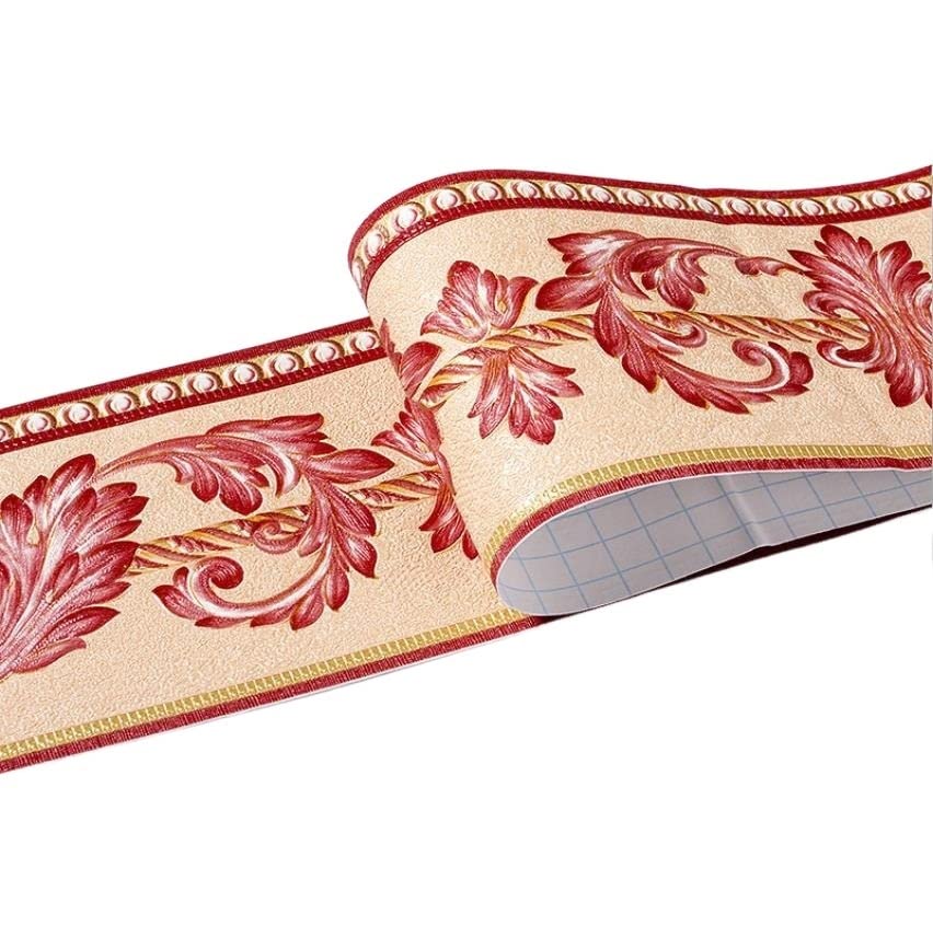 Etiqueta autoadhesiva for borde de rodapié de pared, papel tapiz impermeable, decoración Floral Vintage for el hogar(13)