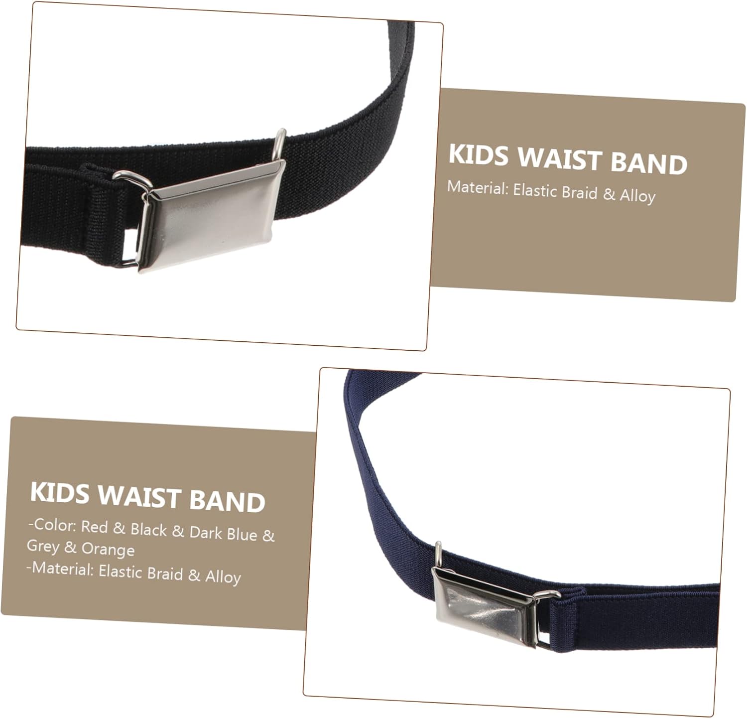 5pcs Adjustable Boy Girl Waist Belts Elastic Waistband for Boy Girl Comfortable and Lightweight for Everyday Use Includes and Colors