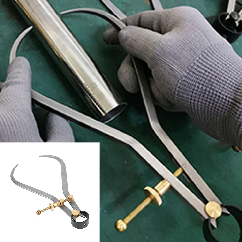 Spring Joint Caliper, Adjustable Spring Outside Caliper with Solid Nut for Wood Turning Lathe Work, 300mm