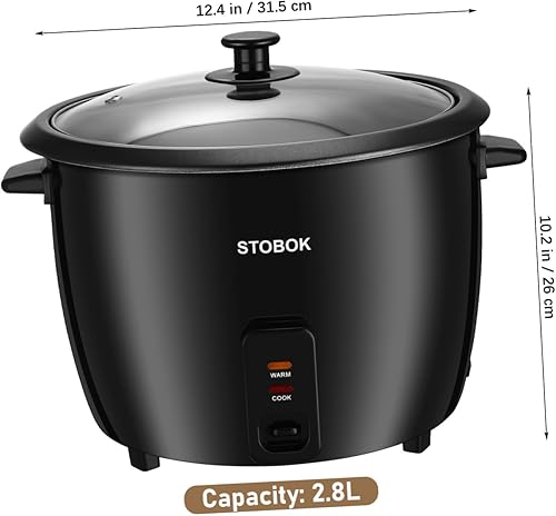 Miniatura 2 de NUOBESTY Arrocera eléctrica compacta con tapa transparente que ahorra espacio, olla de guiso doméstica para gachas de arroz y cocción eficiente,