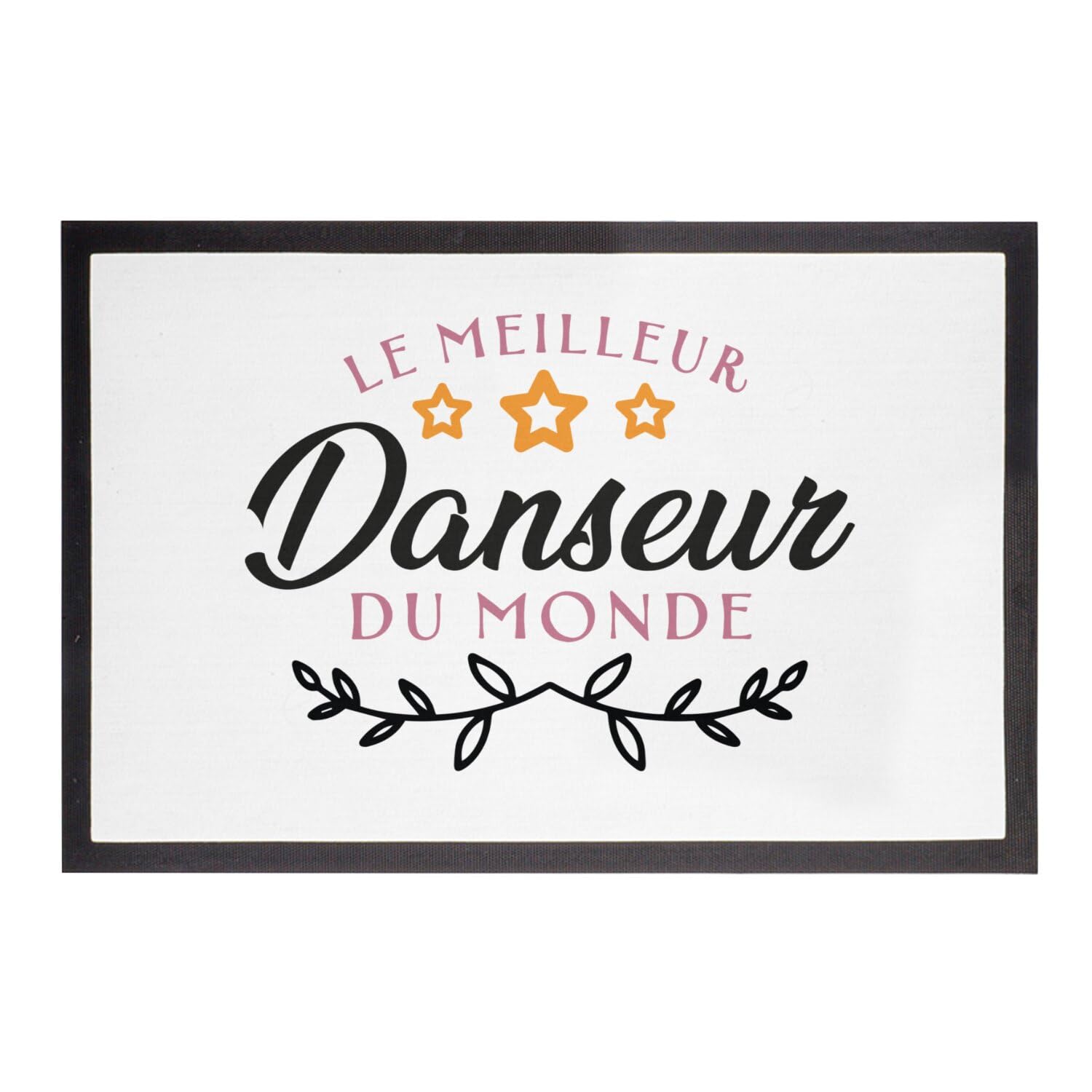 Paillasson Blanc au Design Artistique de Collection Salsa Jazz et Rock
