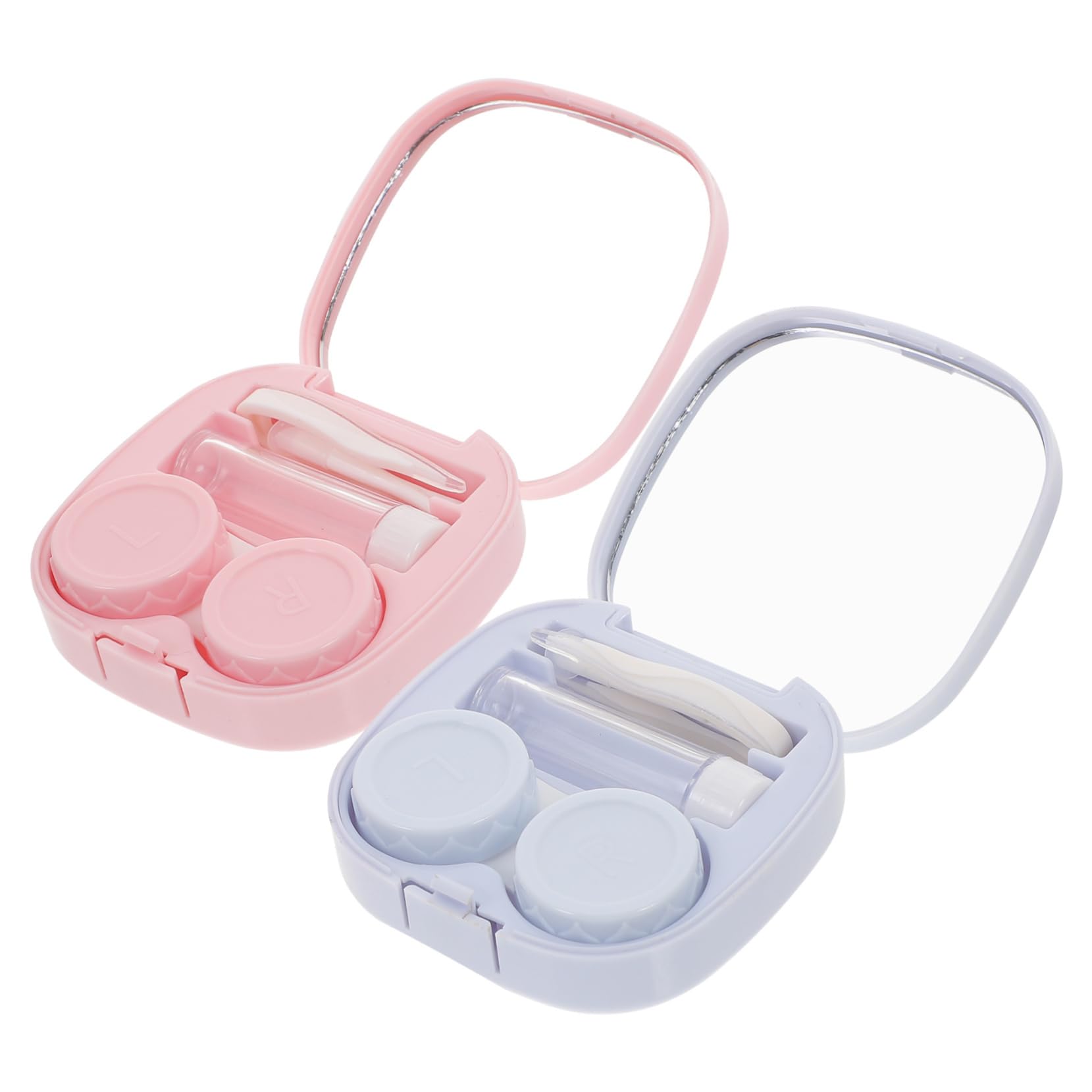VALICLUD 10 Set Custodia Per Lenti a Contatto Custodia Per Obiettivo Portatile Custodia Per Gli Occhiali Astuccio Borsa Organizer Da Viaggio Custodia Per Occhiali Plastica
