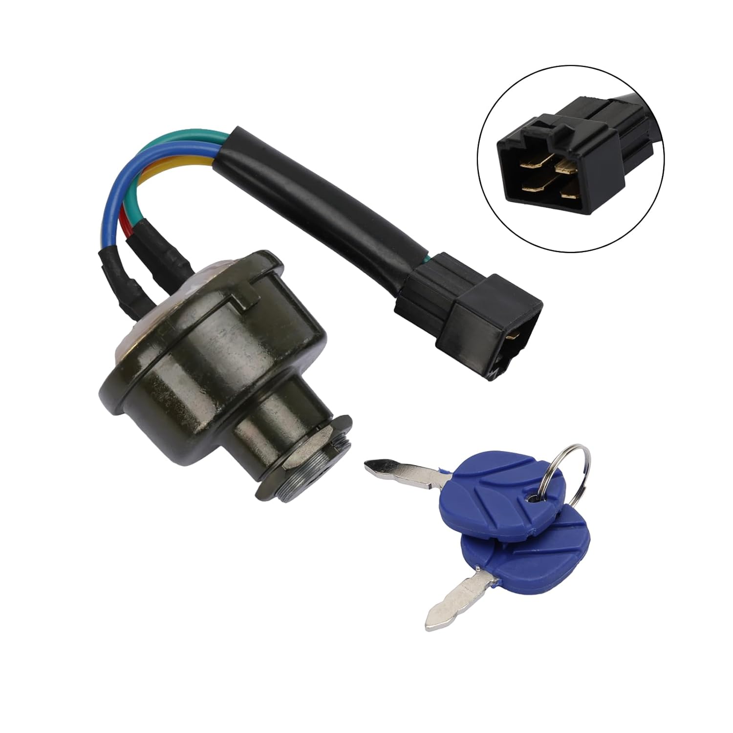 Ignition Switch with Keys Fit for New Holland Tractor: TT45A, TT50A, TT60A, TT75A, Workmaster 45, Workmaster 50, Workmaster 55, Workmaster 60, Workmaster 65, Workmaster 70, Workmaster 75