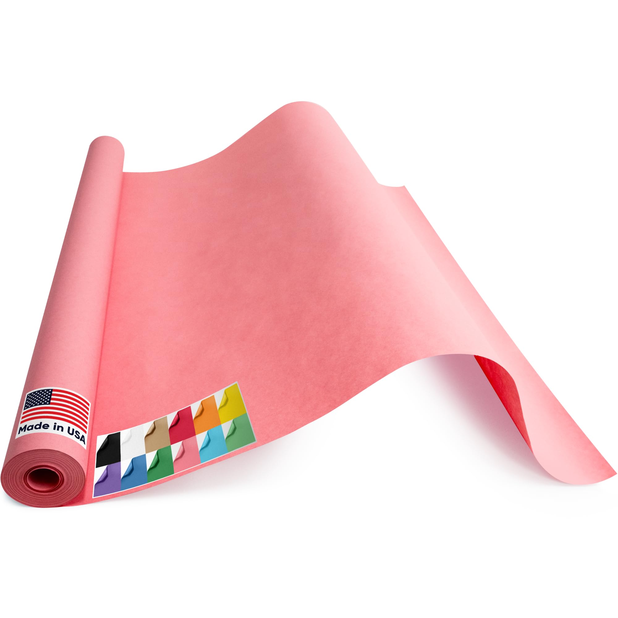Paclord Rouleau de papier kraft rose de 91,4 cm x 3048 cm, épaisseur de 20,4 kg, papier artisanal pour école, papier coloré, emballage cadeau, papier d'emballage pour déménagement