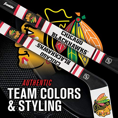 image for Franklin Sports Chicago Blackhawks NHL Mini Soft Hockey Stick Set - Gr