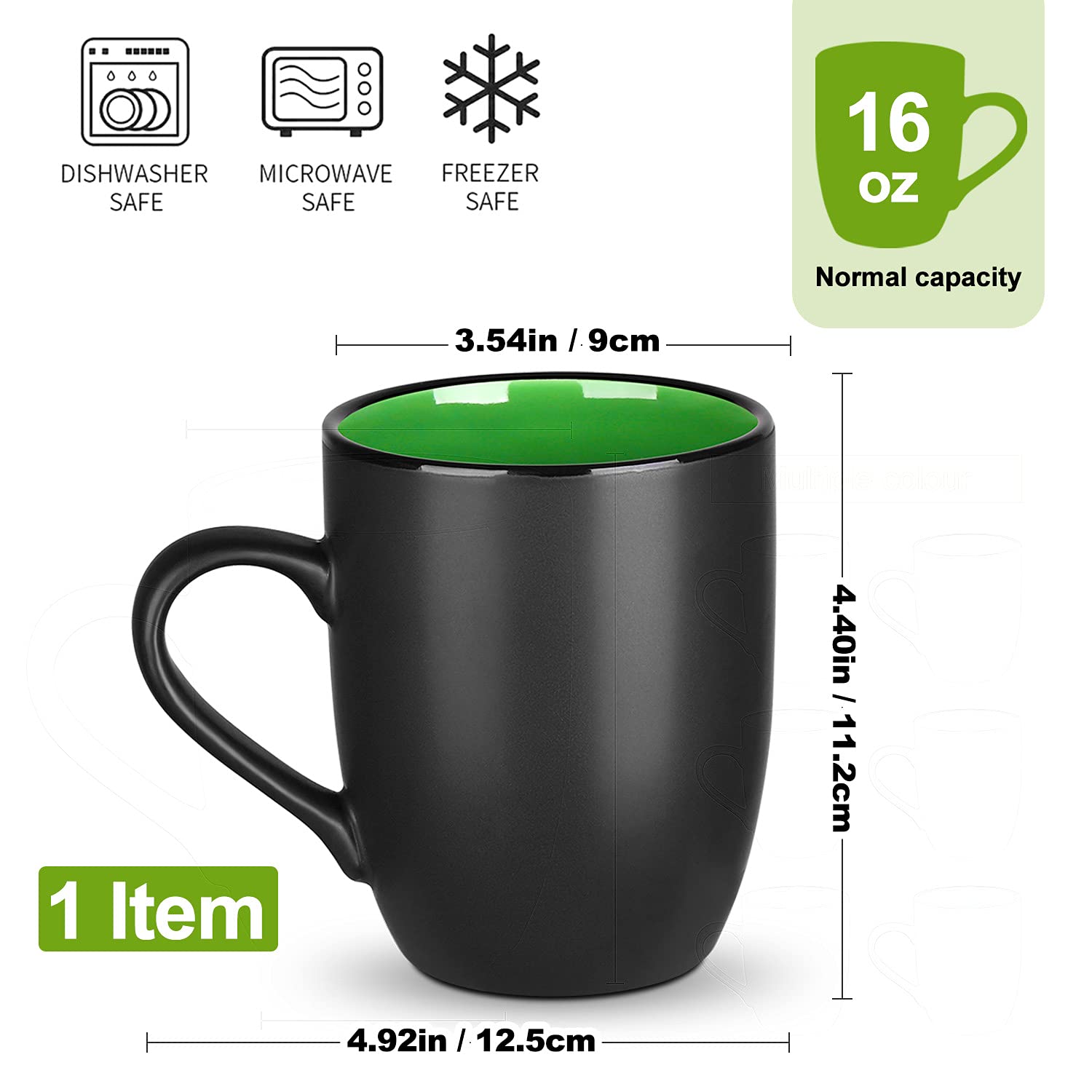 Grande Tasse À Café Xxl En Porcelaine Avec Surface Mate Soft Touch Gris