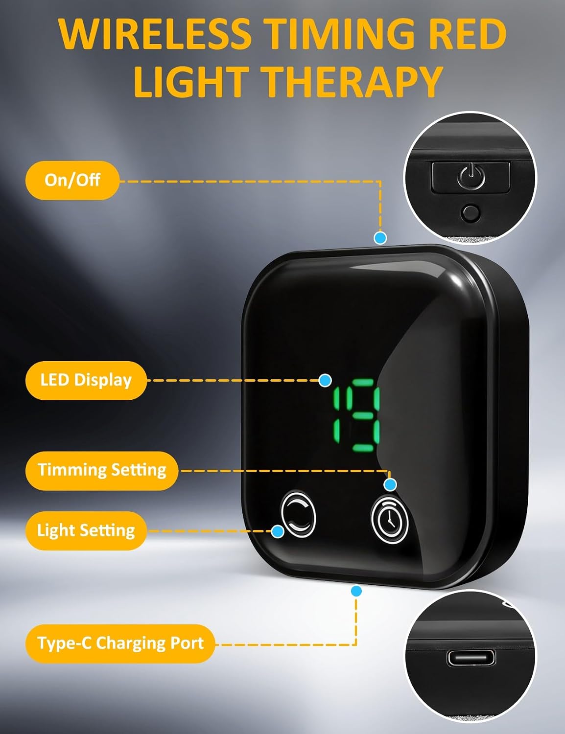 Red Light Therapy Belt for Body: Portable Infrared Light Wrap for Joint Comfort & Muscle Warmth Thoughtful Relaxation Gift for Mom, Dad & Seniors Auto-Off Timer Blue