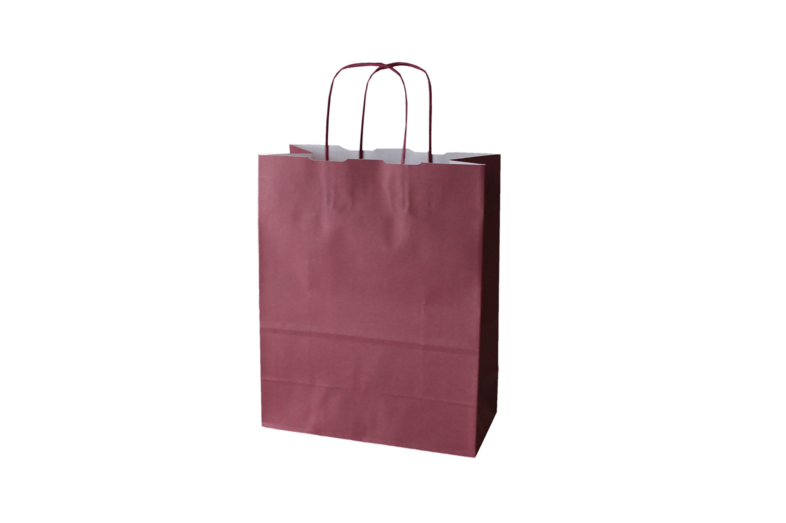 PGV Papierowe torby do noszenia kolorowe ze sznurkiem w kolorze czerwonego wina Vinaccia – różne rozmiary i ilości (36 + 13 x 41 cm, 100 sztuk)