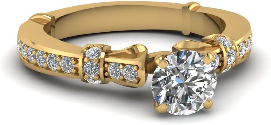 Choose Your Gemstone Tilted Band Ring Yellow Gold Plated Round Shape Side Stone Engagement Rings Ornaments Surprise for Wife Symbol of Love Clarity Comfortable US Size 4 to 12