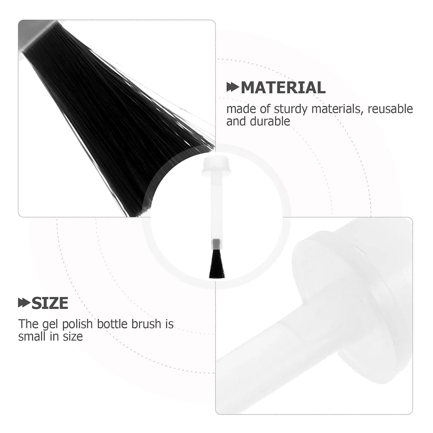 150/200/300pcs Nail Polish Brush Replacement Small Lightweight Applicator For Home Salon Art Supplies(150pcs)