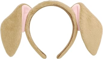 Brown Floppy Dog Ears Headband Plush Puppy Ear Costume Accessory for Kids and Adults, Halloween Dress-Up, School Plays, Cosplay, Photo Props, and Animal-Themed Parties