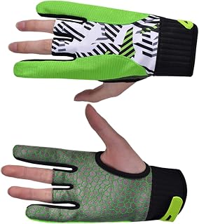 JOINPAYA 1 Par Guantes de Bolos con Dedos Hombres Accesorios de Billar Guante Protector de Pulgar para Bolos Guante de Soporte de Bolos Accesorios para Bolos Verde