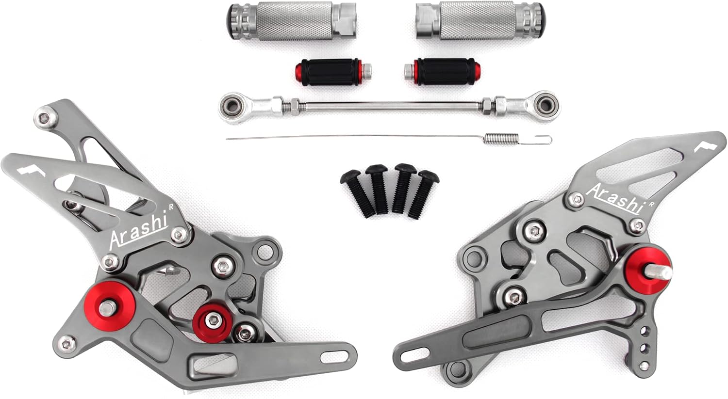 Adjustable Rearsets for Yamaha YZF R3 2024-2025, Motorcycle Accessories Parts Gray