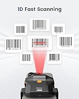 Vista 3 de Eyoyo Bluetooth Escáner de Código de Barras Inalámbrico: Lector de Código de Barras 1D Portátil con Clip para la Parte Trasera del Teléfono