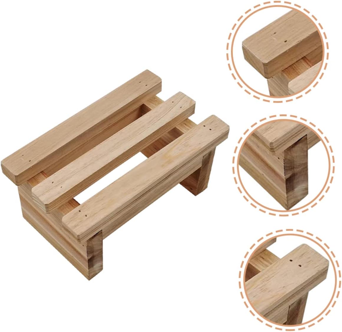 CHILDWEET Wooden Boys and Girls Stool Step Bench and Girls Rest Stool for Bathroom