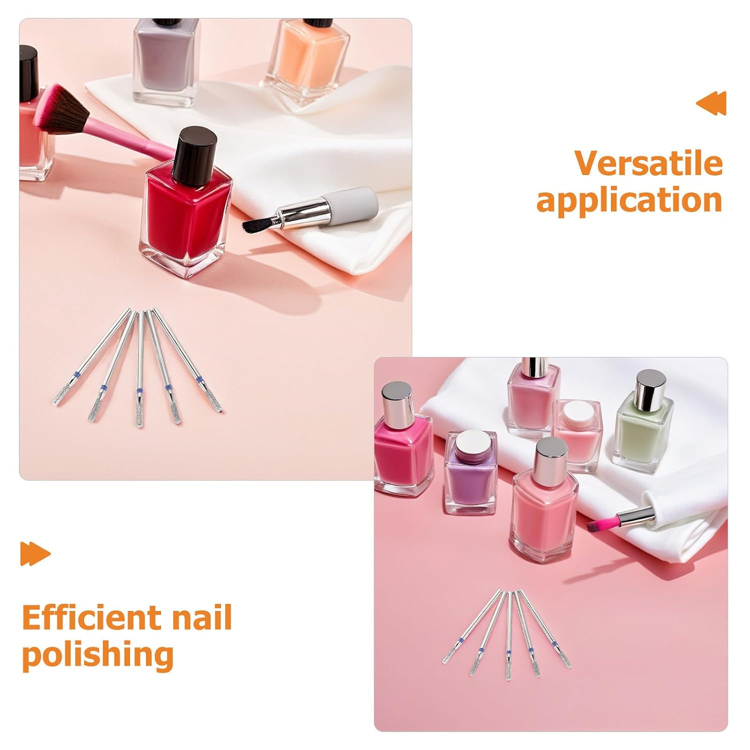 GLEAVI Nail Drill Bits Set and Cuticle Removal and Nail Art for Pedicure 20pcs Made of Sturdy Stainless Steel and Diamond Material for Professional Manicure Care