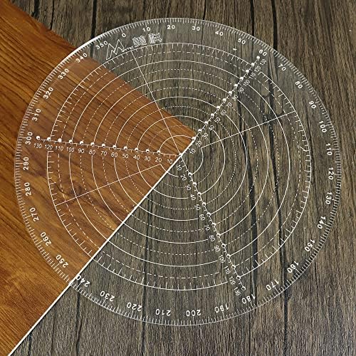 300MM Round Center Finder Tool Woodworking Compass for Woodturners Bowls Lathe Work Transparent Acrylic Drawing Circles Diameter