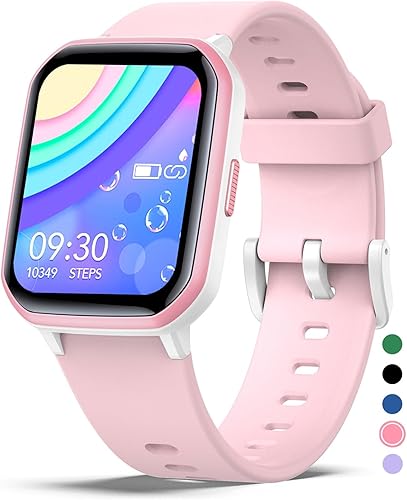 MgaoLo Reloj inteligente para niños y niñas, reloj inteligente con monitor de sueño de frecuencia cardíaca, podómetro impermeable para Android