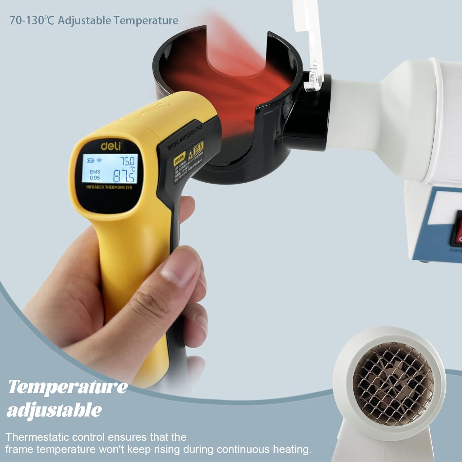 Optical Instrument Eyeglasses Frame Heater Adjustable Temperature Frame Warmer