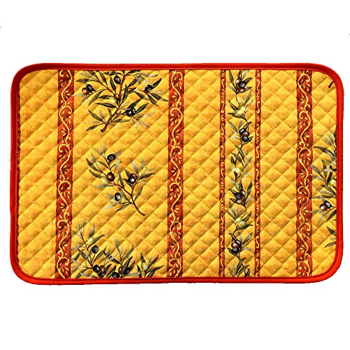 Set de Table Clos des oliviers Jaune Coton