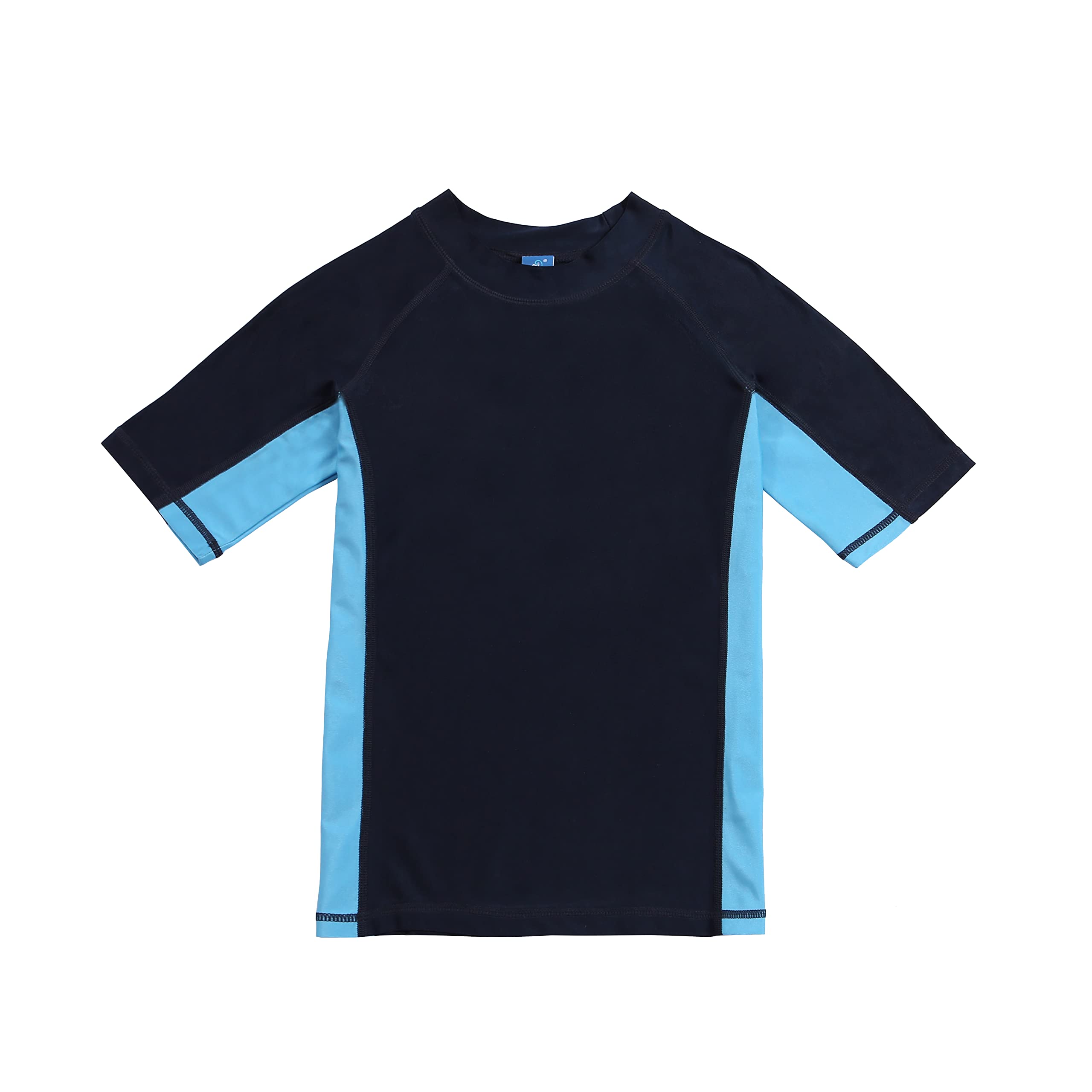 qilefoty Boy's Short Sleeve Rash Guard UPF 50+ Sun Protection Swimwear Sport Swim Surf Shirt Elastic Fit Tops