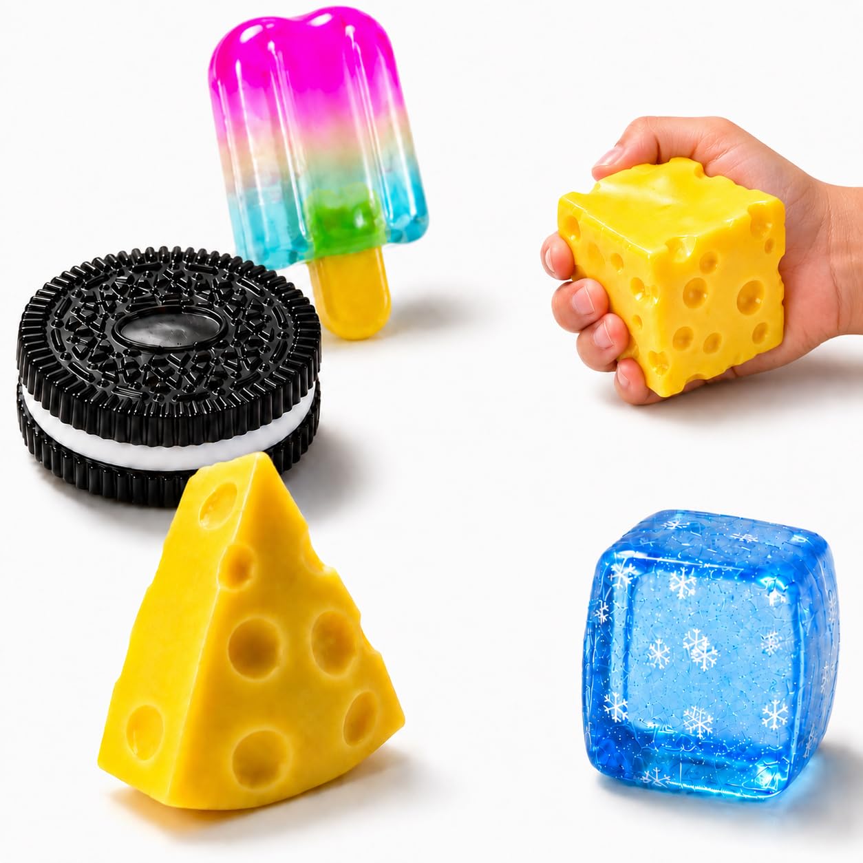 6PCS Squishy Toys Sensory Fidget Toy Set, Soft Squeeze Toys for Stress Relief, Decompression Toy Party Favors, Kids Adults Gift