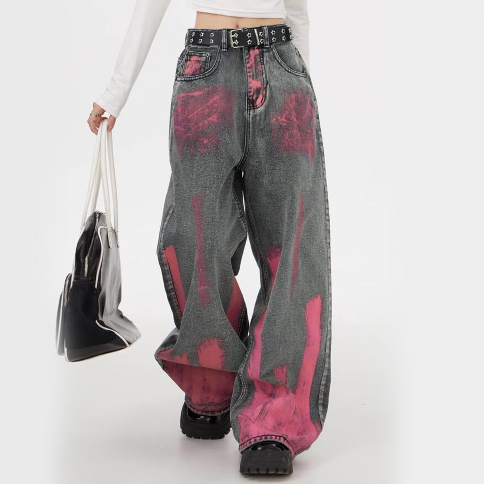 Vaqueros Anchos Mujer Ropa Pantalones Invierno Pantalón Casual Baggy Vaquero Tejanos Ligero Tallas Grandes Primavera Rectos Elasticos Jeans