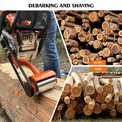 Liyera Log Peeler, Log Debarker Chainsaw Attachment,Fits Most Chainsaws, Belt Drive And Safe Design #TOP1