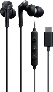 オーディオテクニカ ATH-CKS330C BK イヤホン 有線 1.2m マイク付き USB Type-C 重低音 カナル型 PC Windows Mac Android ブラック