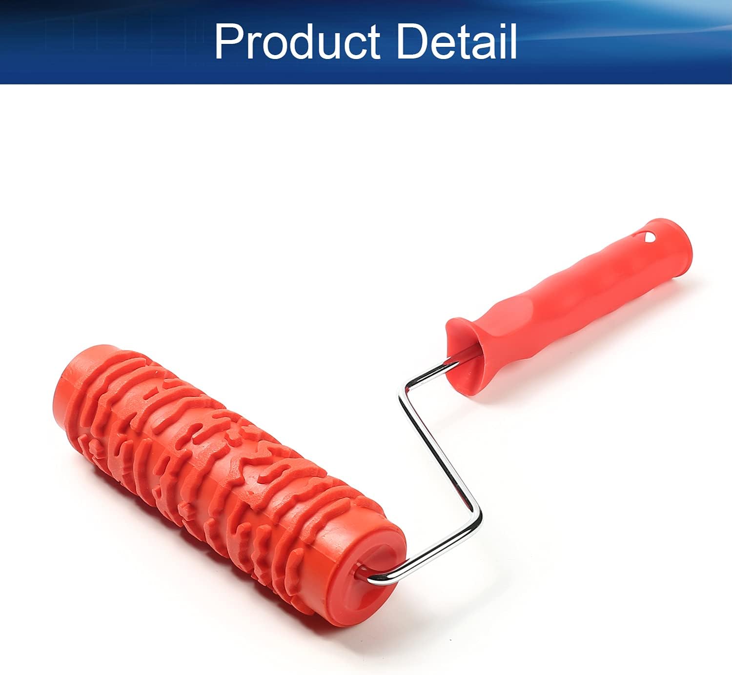 Auniwaig Wall Painting Roller, Brush Red 12.59 inch for Household EG045T Painting Roller Brick Pattern Roller DIY Wall Decoration Art Paint Tools