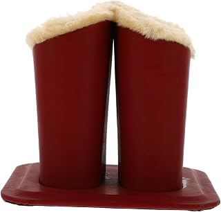 GALPADA Soporte Para Gafas Doble Estuche Para Gafas De Escritorio Material De Felpa Decorativo y Funcional Adecuado Para Hogar y Tiendas Color Rojo