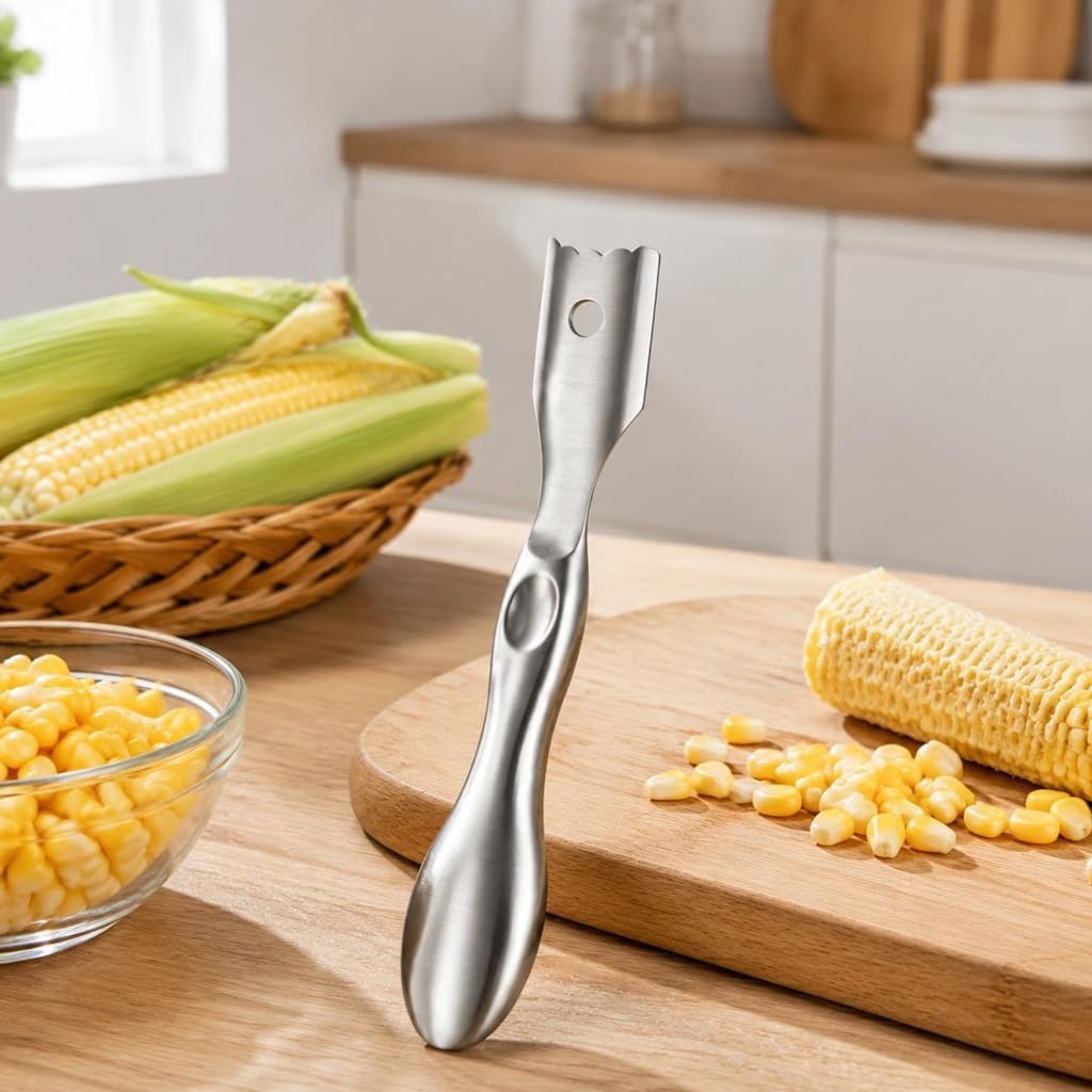 Manual Corn Tool in Metal for Salad Soup Cooking and Regular Home Use