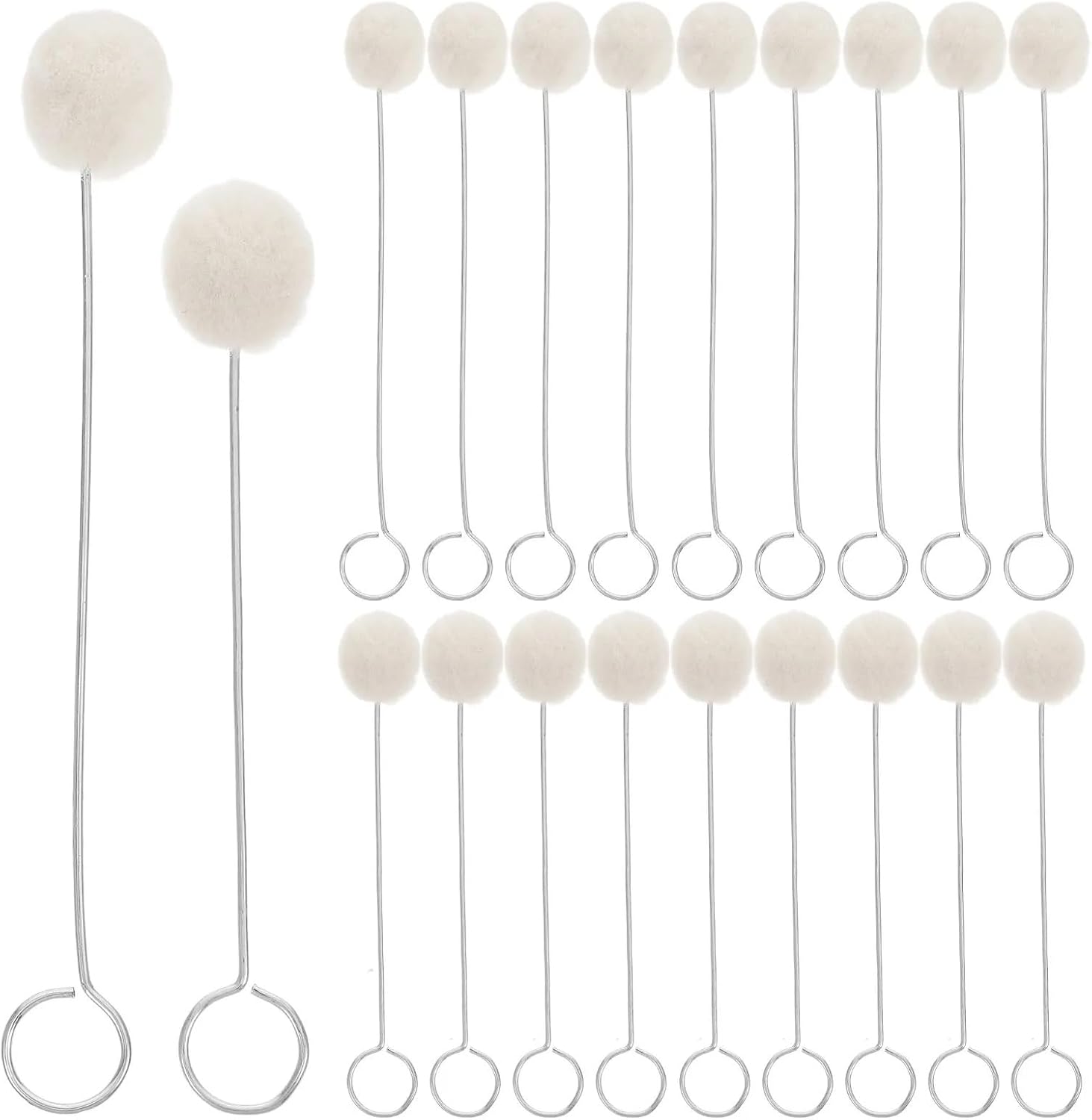 Wool Daubers 160Pcs Leathercraft Wool Daubers Ball Tip Brushes for Dye Application Polishing Painting DIY Crafts