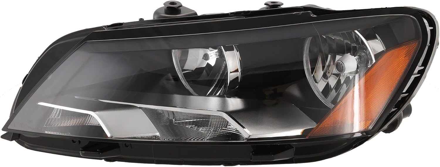 Compatible with 12-15 Passat Front Halogen Headlight Headlamp Head Light Lamp with Bulb Left Driver Side