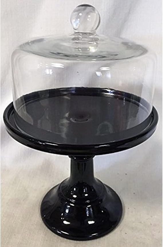 Mosser Glass Black Raspberry 9 Inch Cake Plate