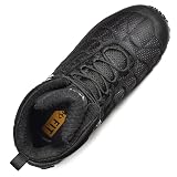 XPETI Botas de senderismo térmicas de invierno para hombre, impermeables, aisladas, Negro, 10