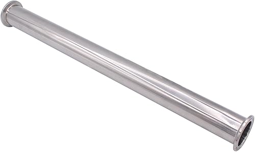 Miniatura 8 de Dernord - Tubo de bobina sanitaria con extremos de abrazadera, tubo redondo liso de acero inoxidable 304 con abrazadera triple de 3.81 cm, con