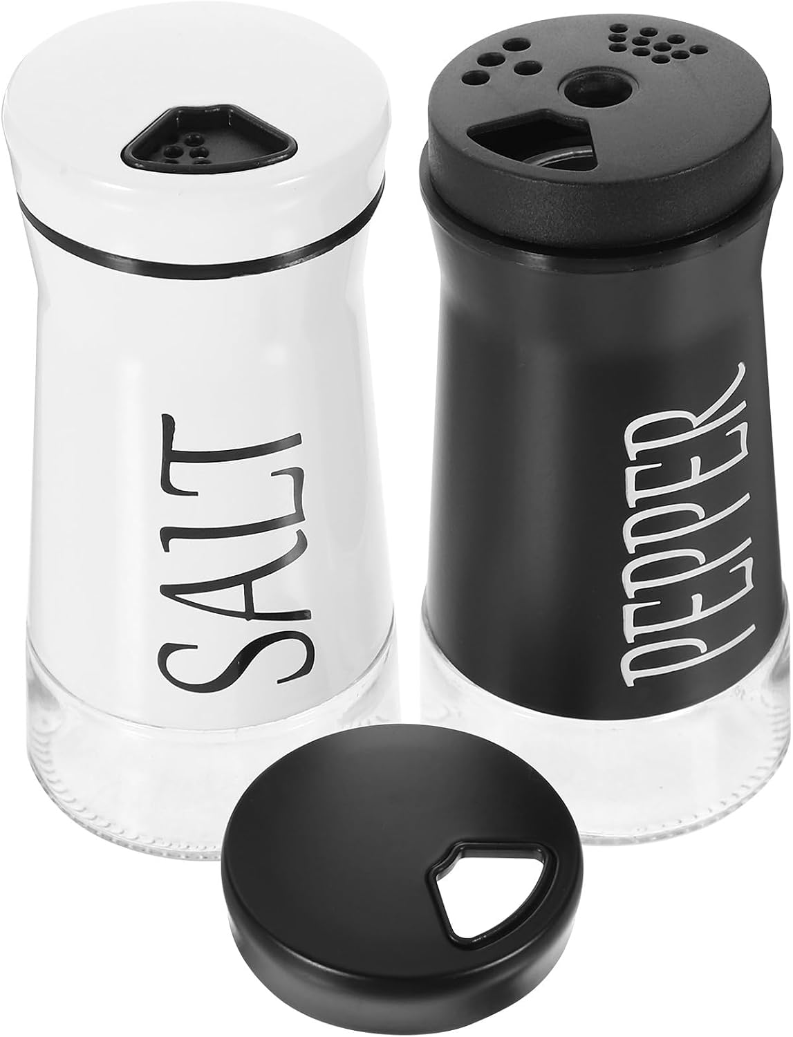 BESPORTBLE 2pcs Kitchen Seasoning Bottles Multipurpose Salt and Pepper Shakers Glass Spice Dispensers with Tightly Sealed Anti-drop Design Compact for Home Cooking and Dining